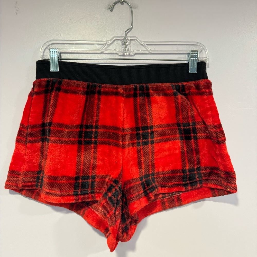 Red and black plaid‎ Victorias Secret pink soft sleep shorts